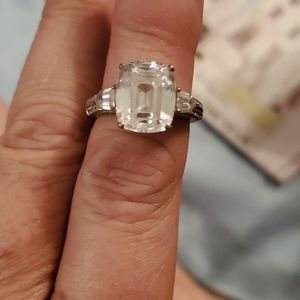 QVC Diamonique Radiant Cut Ring